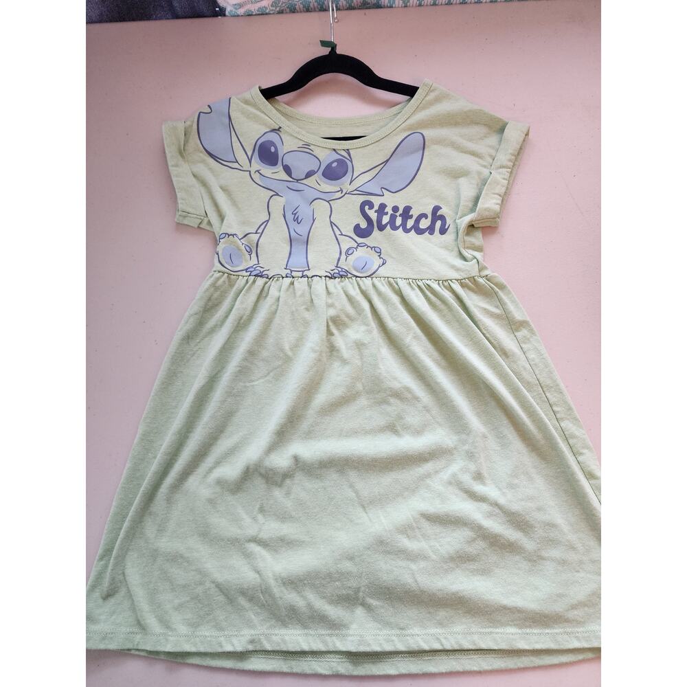 Disney Stitch character dress green 6/6X